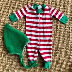 Hanna Anderson holiday PJ and fleece elf hat